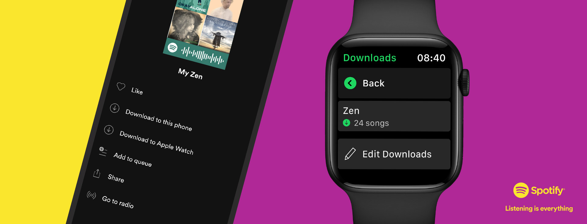 Spotify: Ahora descarga tus playlists, álbumes y podcasts favoritos en el Apple Watch